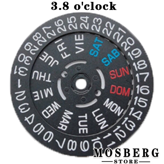 watch movement replacement spare parts stickers calendar date day wheel disk fit 3 o'clock 3.8 o'clock 6.0 o'clock for NH35 NH36