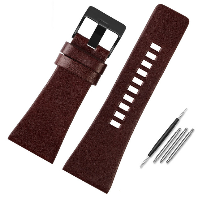 Genuine Leather Watchband for Diesel DZ7396DZ1206 DZ1399 DZ1405 Watch Band Litchi Grain 22 24 26 27 28 30 32 34mm Strap Bracelet