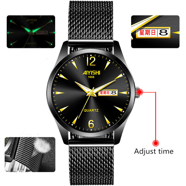 Luxury Mens Watches Business Waterproof Quartz Wrist Watch Stainless Steel Dial Casual Sports Clock Male Clock Relogio Masculino