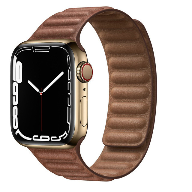 Strap for Apple Watch Band Leather Link Loop 44mm 40mm iWatch Series 7 6 SE 5 4 3 2 1 watchbands bracelet 42mm 38mm wristbands