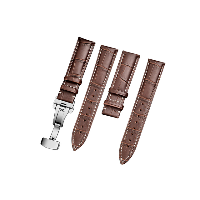 guzzle watchband 18mm 19mm 20mm 21mm 22mm 24mm calf leather strap butterfly buckle strap bracelet accessories wristbands