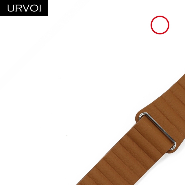 URVOY leather band apple watch series 7 6 SE 5 4 3band for iwatch Leather strap with soft comfortable magnetic clasp 2021 New