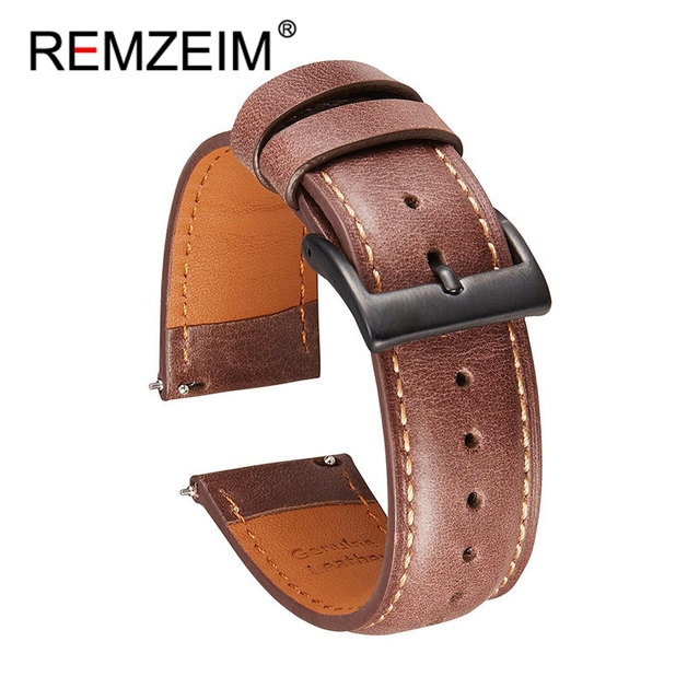 Calf leather watch strap 20mm 22mm quick release watchband for women men watch accessories solid buckle blue red green