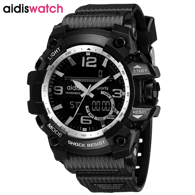 Addies-G Shock Military Watch for Men, with Compass, 3 Bar, Water Resistant, Digital Movement, Outdoor, Sports, Casual, Fashion