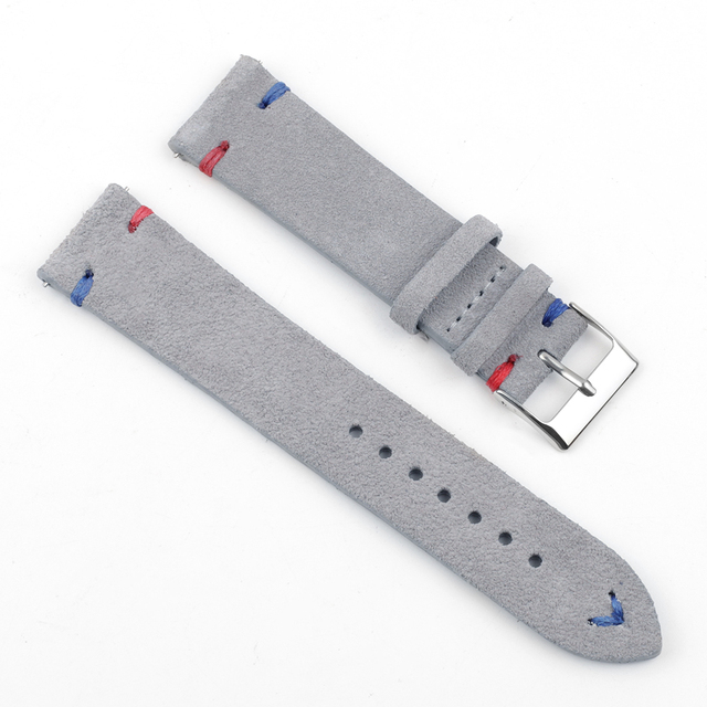 High Quality Suede Leather Antique Watch Straps Blue Watchbands Replacement Strap For Watch Accessories 18mm 20mm 22mm 24mm