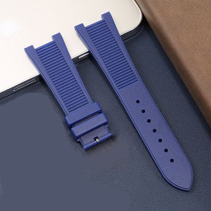 High Quality 25mm Rubber Silicone Watch Strap for Patek PP 5711/5712G Nautilus Wristband Men Women Dedicated Prong Bracelet