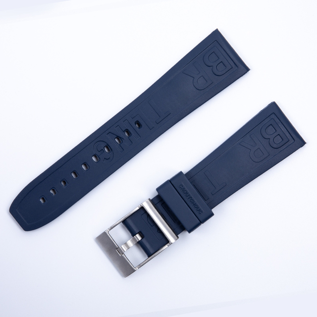 Silicone Watches Rubber Soft Band 20mm 22mm 24mm Watchband for Breitling Strap navitimer Avenger Superocean Logo Strap