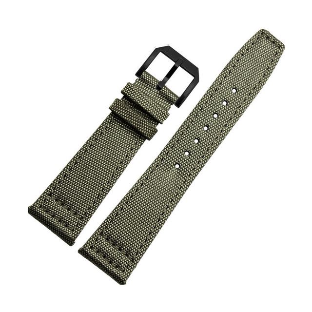 20mm 21mm 22mm Nylon Canvas Fabric Watch Band For IWC Pilot Neurological Time Zone Top Gun Strap Green Black Watch Straps Straps