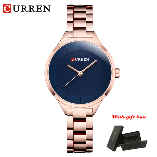 CURREN Fashion Creative Design Ladies Quartz Watch Woman Luxury Stainless Steel Women Watches Casual Female Clock