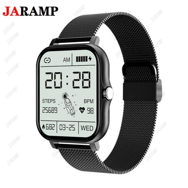 New Ladies Smart Watch Men 1.69 inch Color Screen Full Touch Fitness Tracker Call Ladies Smart Watch for Android IOS+Box