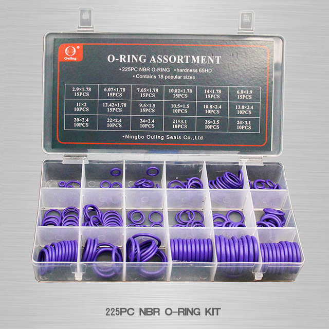 O Rings Rubber Silicone O Ring Seal NBR VMQ FKM Seal O-Rings Nitrile Washer Rubber Oring Set Assortment Kit Box Ring