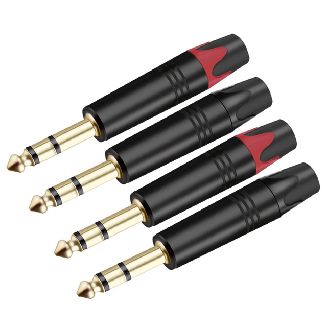 10pcs/lot Mono/Stereo Jack 6.35mm Male Plug Wire Connector Guitar Microphone MIC 6.3mm Plug Audio Connector Factory Wholesale