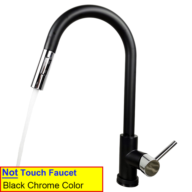 Touch On Kitchen Faucet With Pull Down Sprayer, Touch On Kitchen Sink Stainless Steel Faucet Hot Cold Sensor Kitchen Mixer Tap