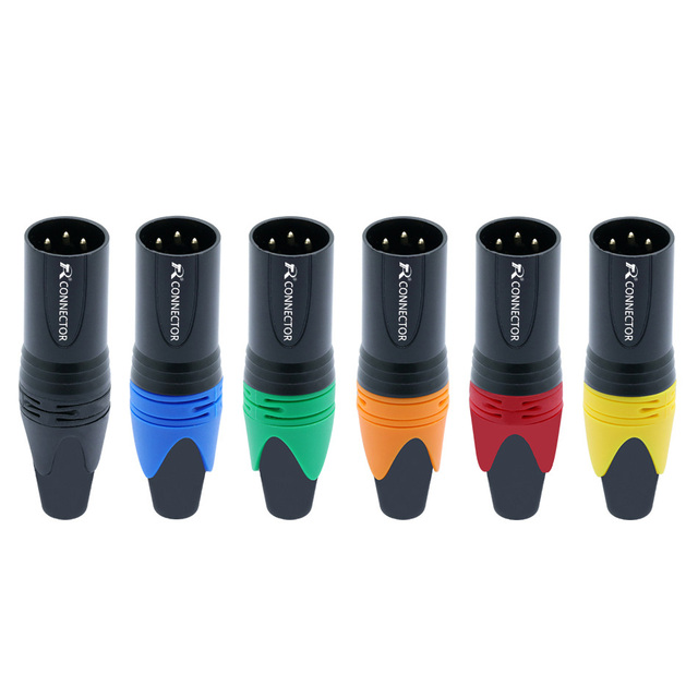 10pcs/lot 3 Pin XLR Plug Jack Male/Female Microphone Connector MIC Adapter XLR Cable Termininal Audio Wire Connector 7 Colors