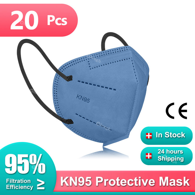 CE ffp2mascarillas KN95 FPP2 أقنعة الوجه القابلة للتنفس 5 طبقة قابلة لإعادة الاستخدام FFP2 التنفس غطاء للفم fp2 Masque