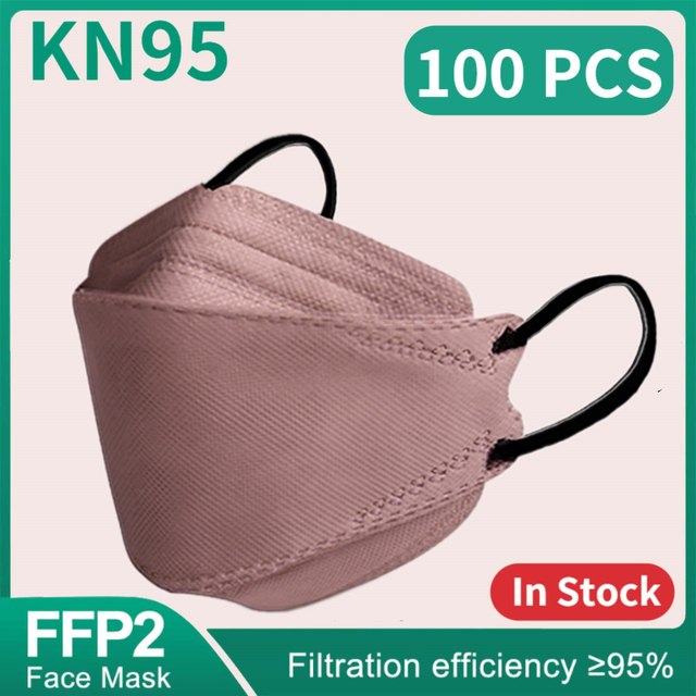 10-200 قطعة Mascarillas FPP2 KN95 قناع FFP2 homology ada 4 طبقات ffp2قناع الكبار الأسماك أقنعة الوجه FP2 موراندي موضة حماية Masken