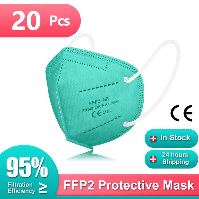 10-100 قطعة FFP2 Mascarillas 9 الالوان FPP2 Homologada يوروبا FFP3 Mascarilla KN95 5 طبقات الكبار FFP2Mask CE FP2 قناع FFP 2