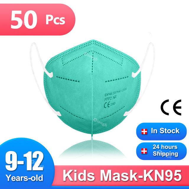 9-12 Years Children FFP2 Masks 5 Layers Mascarilla KN95 Infantil FFP2mask Niños Mascarillas FPP2 Homologada Kids Mask FP2