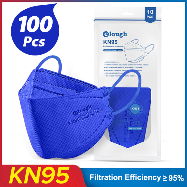 10-100 قطعة CE KN95 FFP2 Mascarilla homology ada fpp2 KN95 قناع السمك الكبار Masques ffpp2 الأسود ffp2قناع الفم قبعات قناع الوجه الأبيض