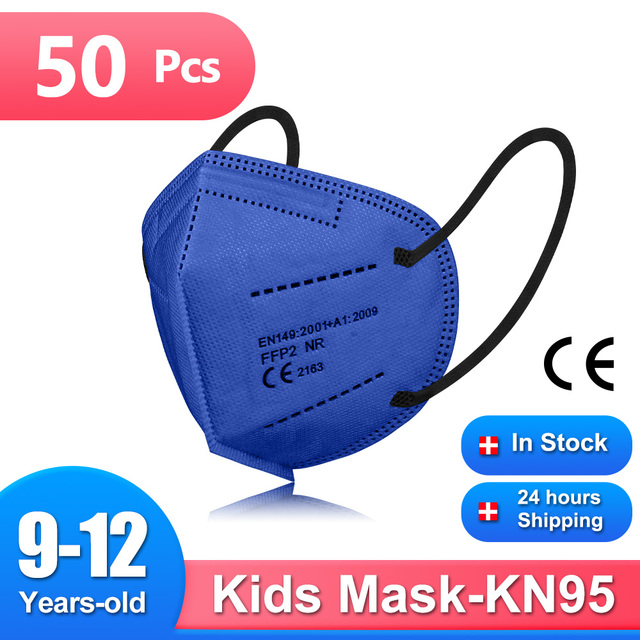 Kids Masks ffp2 Masks FPP2 Kids 5 Lays Kn95 Mascarilla FPP2 Masks Boys Mask ffp2tool 9-12 Years Face Mask