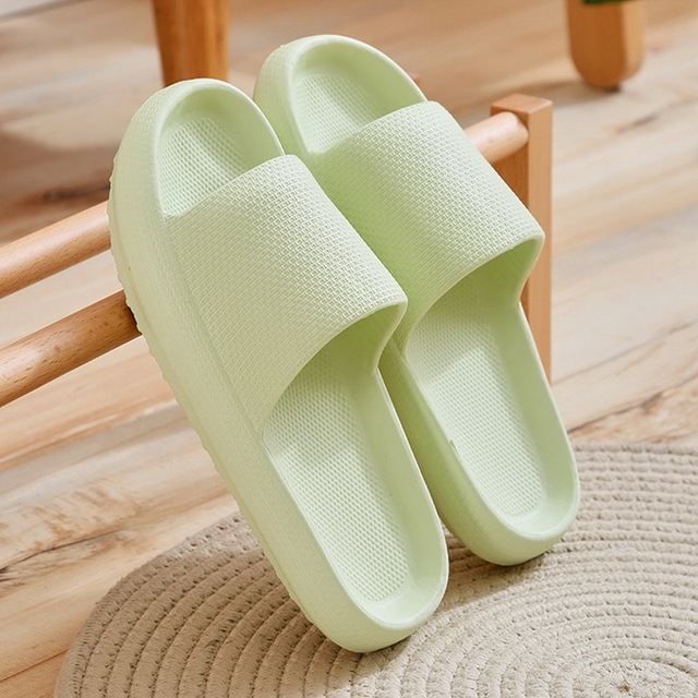 Home slippers anti-skid flip flops women's sandals women's fashion soft sole EVA indoor slides thick platform simple cloud slippers