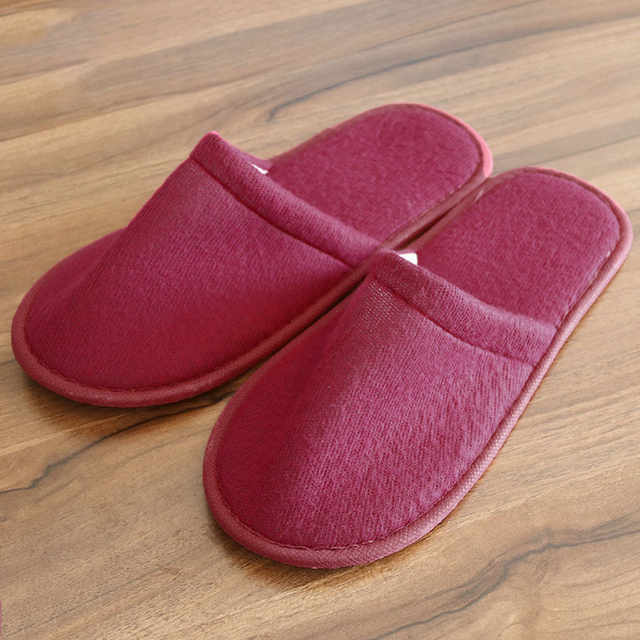 1 Pair Simple Unisex Solid Color Slippers Hotel Travel Spa Portable Men Slippers Disposable Guest Home Indoor Cloth Men Slippers