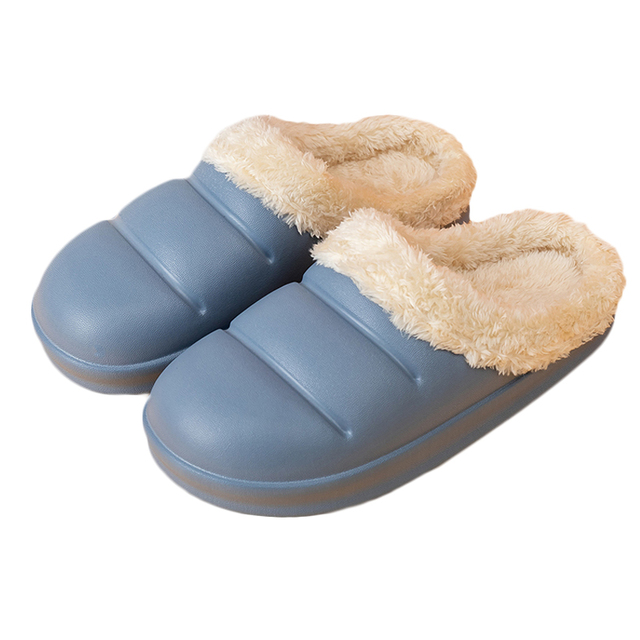 Men and women winter slippers fur slippers passionate and comfortable garden clogs mules slippers home cotton shoes couple indoor slippers