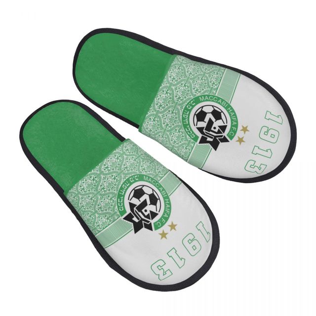 Maccabi Haifa Fc Women and Men Fluffy Slipper Soft Plush Warm Home Shoes Anti-slip Cozy Plush