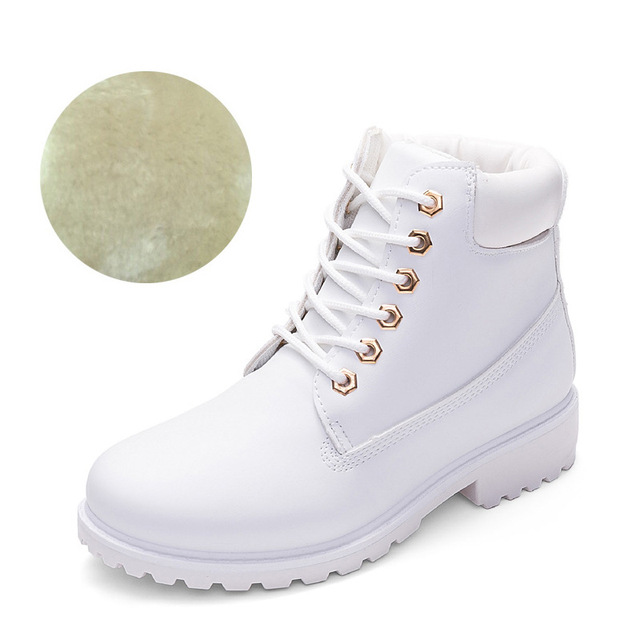 Women Ankle Boots 2021 New Brand Snow Boots Fashion Winter Warm Solid Women Boots Square Heel Woman Shoes Plus Size 36-41