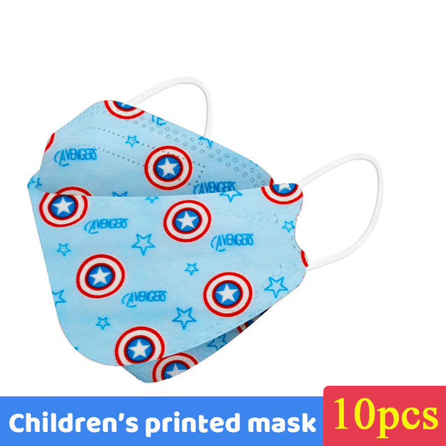 Disney Mickey Kids KN95 Face Mask 4 Layers Dust-proof Respirator Reusable Boys Girls 4-12 Years FFP2 Mouth Mascarilla