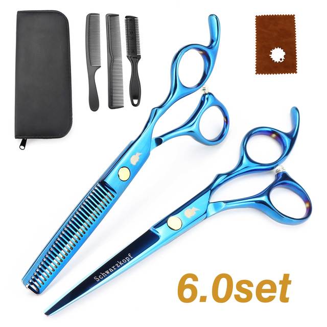 New Professional Hairdressing Scissors, Hair Cutting Barber Set High Quality Scissors Salon 6.0 inch Multi Color Options