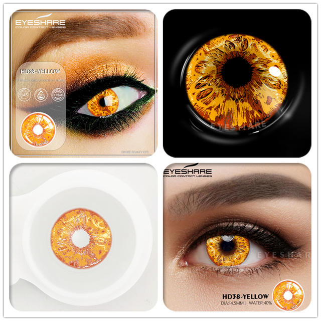 Ishihair Colored Eye Contact Lenses Eye Set Makeup Halloween Beauty Contact Lenses Eye Cosmetic Colored Eyes