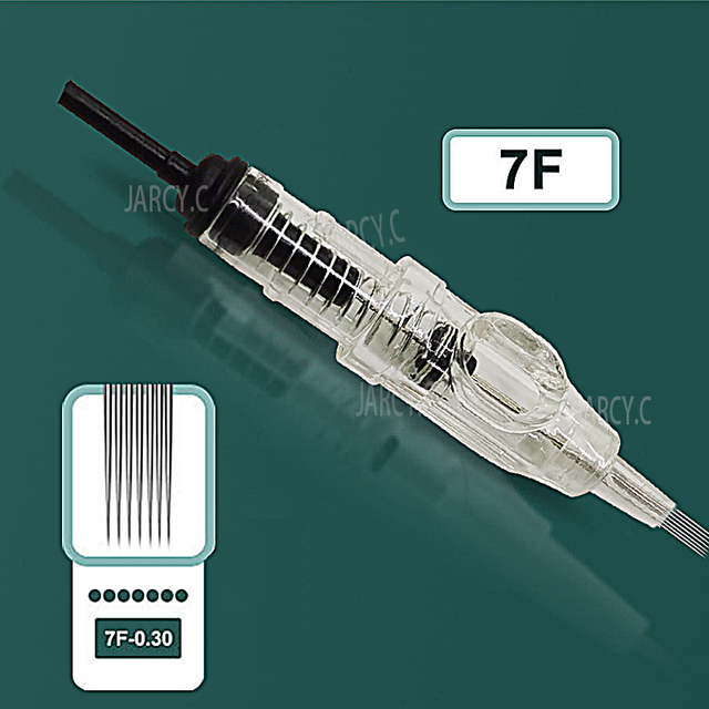 50pcs Easy Click Universal 0.18/0.2/0.25/0.3/0.35/0.4mm 1RL Permanent Makeup Cartridge Needles 600D-G for Eyebrow Tattoo Machine