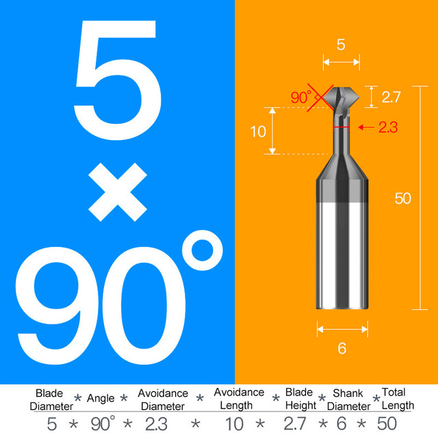 Tungsten carbide steel chamfering cutter 60 120 90 degree up and down double-sided machining coated milling cutter chamfering tools