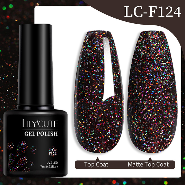 LILYCUTE Thread Shell Nail Gel Polish 7ml Pearl Shell Semi Permanent UV Gel Base Top Coat Popular in Autumn and Winter