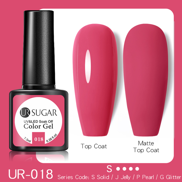 ur sugar pink nail gel polish 7.5ml each for manicure semi permanent soak off gel uv led varnish gel nail art design