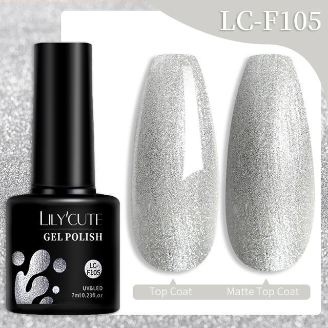 LILYCUTE Thread Shell Nail Gel Polish 7ml Pearl Shell Semi Permanent UV Gel Base Top Coat Popular in Autumn and Winter