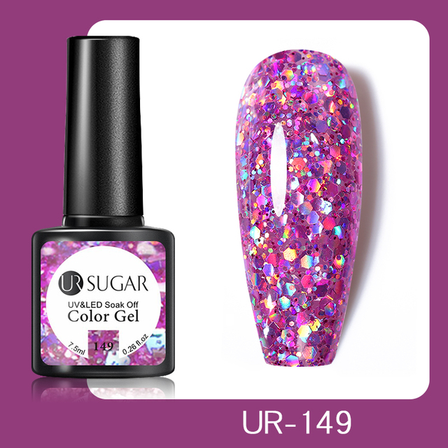 ur sugar 7.5ml gel nail polish nail color soak off uv gel varnish semi permanent uv gel nail art varnish base top coat