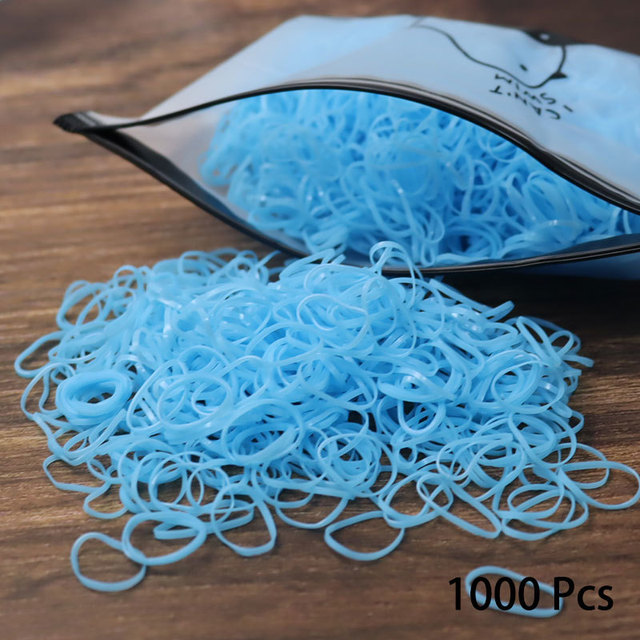 1000pcs Disposable Rubber Band Hairband For Kids Ponytail Hair Ties Colorful Elastic Hair Bands Baby Hair Accessories