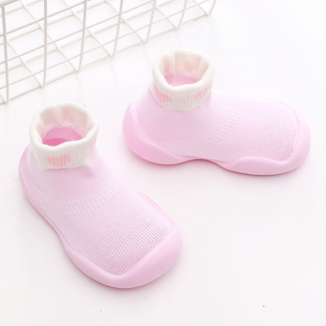 Unisex Baby Shoes First Shoes Baby Walkers Toddler First Walker Baby Girl Kids Soft Rubber Sole Baby Shoes Knit Socks Anti-slip