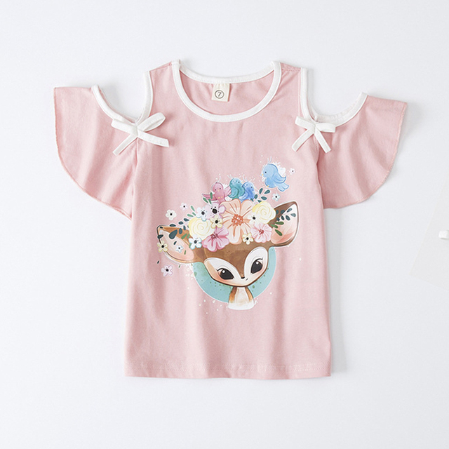 Kids Girl T-shirt Summer Baby Girls Cotton Tops Toddler T-shirt Children's Clothing Unicorn Clothes T-shirt Short Sleeve Clothes