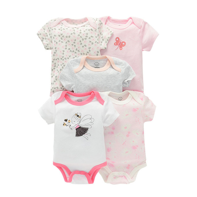 5pcs baby girl/boy bodysuit clothes for newborns high quality summer romper jumpsuits short sleeve infant girls clothes