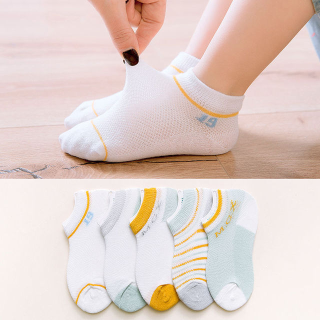 Soft Cotton Children Socks Cute Cartoon Casual Boys Socks Thin Mesh Summer 5pairs/lot Kids Socks Sport Baby Boy Socks 1-12 Years