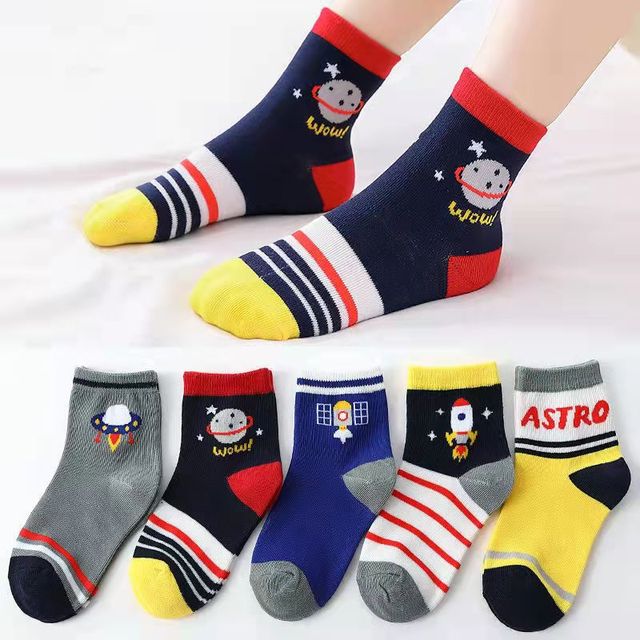 5pairs/lot Autumn Winter Children Cartoon Bear Socks Baby Cute Trendy Cotton Print Socks Comfortable Girls Boys Sports Socks Hot