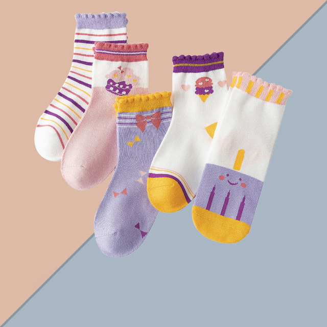 5 pairs soft cotton children socks cute cartoon print kids socks newborn baby boy socks casual girls boys socks 1 to 12 years