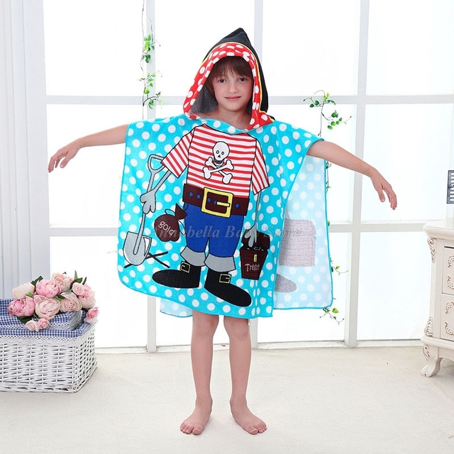 Cartoon Baby Bath Towel Microfiber Cotton Hooded Beach Towel Newborn Cape Towels Soft Poncho Kids Bathing Stuff Infant Towel