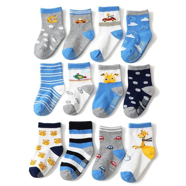 12 pairs/lot baby boys girls sock baby non-slip socks kids socks suit for 1-5 years