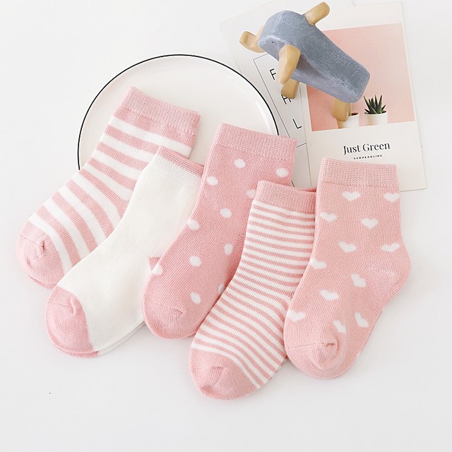 5pairs/lot 2022 Baby Socks for Kids Girls Boy Cotton Stripe Cartoon Animals Summer Baby Knitwear Socks Newborn Baby Clothes