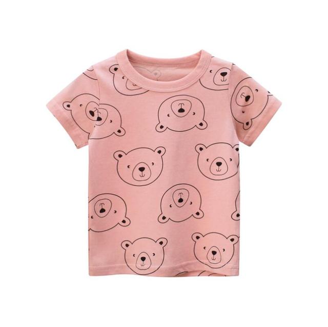 summer new shirt for boys girls boys cotton t-shirts tee baby short sleeve tshirt cartoon animal tops funny print children clothes