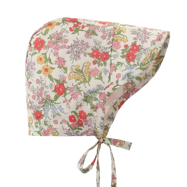 1PC Spring Summer Baby Cotton Floral Printing Sun Hat Infant Wide Brimmed Bonnet Outdoor UV Protection Beach Bucket